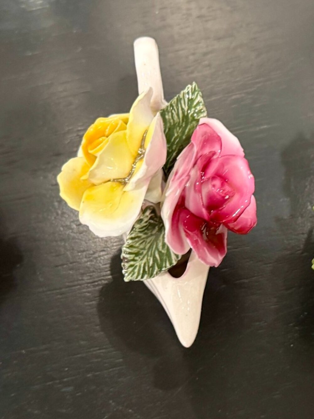 Thorley English Bone China Flowers in Creamer Collectible Figurine, Vintage
